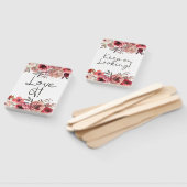 赤い赤面フローラバラは、ドレスにYesと言う ハンドファン (組立なし)