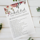 赤い赤面フローラバラゲームは新郎が言う チラシ