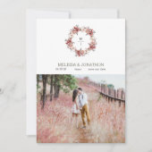 赤い赤面フローラバラトレンディー日付の保存 セーブザデート (正面)