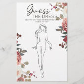 赤い赤面フローラバラブライダルゲーム推測ザドレス チラシ (正面)