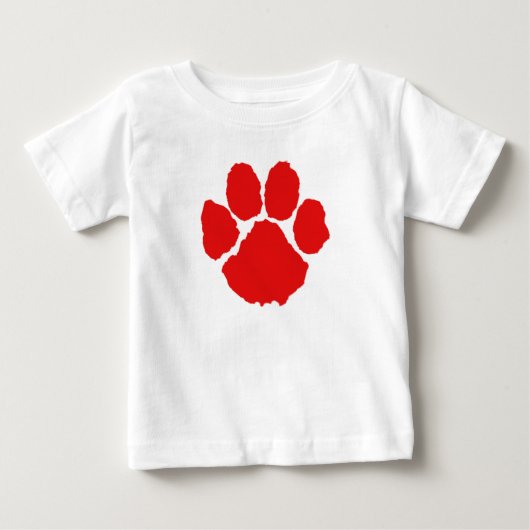 赤い足跡 ベビーTシャツ (正面)