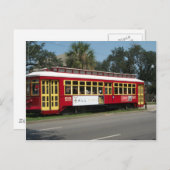 赤い路面電車 ポストカード (正面/裏面)