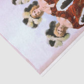 赤い踊りと羽毛の3人のコスチューム 薄葉紙 (詳細)