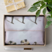 赤い踊りと羽毛の3人のコスチューム 薄葉紙 (ギフト)