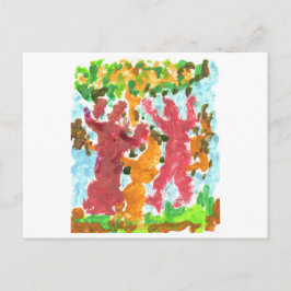 赤い踊り姿葉書 ポストカード