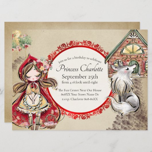 『赤い踊り頭』 招待状 (正面/裏面)