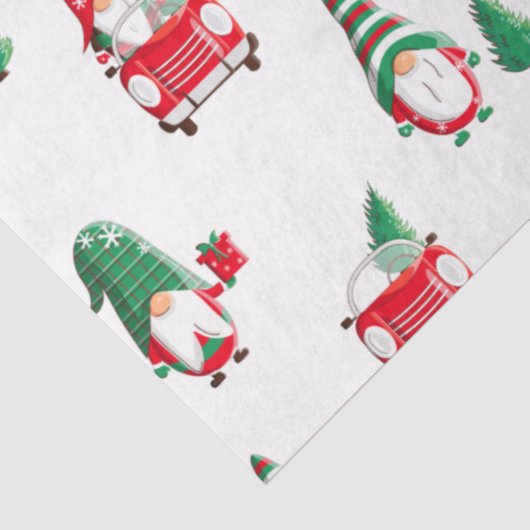 赤い車の可愛いクリスマス格言ツリー 薄葉紙 (詳細)