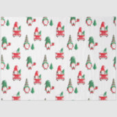 赤い車の可愛いクリスマス格言ツリー 薄葉紙 (正面)