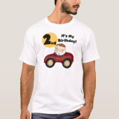赤い車の男の子2nd誕生日Tシャツとギフト Tシャツ (正面)