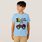 赤い車の男の子3rd誕生日Tシャツとギフト Tシャツ (正面フル)
