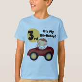 赤い車の男の子3rd誕生日Tシャツとギフト Tシャツ (正面)