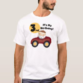 赤い車の男の子3rd誕生日Tシャツとギフト Tシャツ (正面)