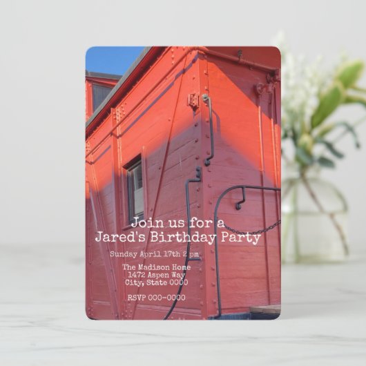 赤い車尾 招待状 (スタンド正面)