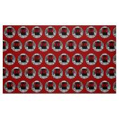 赤い車掌車のビクトリアンな蒸気の列車 ファブリック (ファットクウォーター)