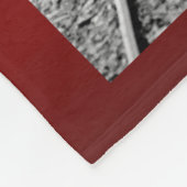 赤い車掌車のビクトリアンな蒸気の列車 フリースブランケット (角)