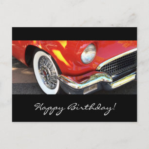 赤い車 – 誕生日 ポストカード