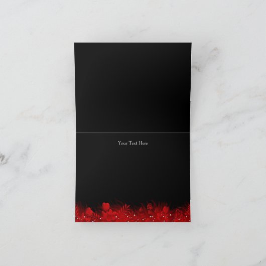 赤い輝きのマスクの仮面舞踏会のサンキューカード サンキューカード (内部)