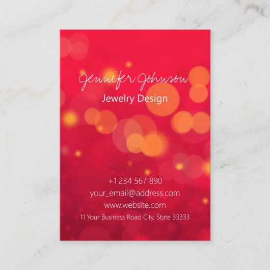 赤い輝き 名刺 (正面)