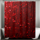 赤い輝くシークインシャワーカーテン シャワーカーテン