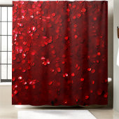 赤い輝くシークインシャワーカーテン シャワーカーテン