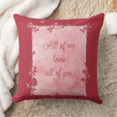 赤い輝エレガントく枠バレンタイン クッション (ブランケット)