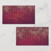 赤い輝エレガントく金ゴールド商店街 名刺 (正面/裏面)