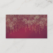 赤い輝エレガントく金ゴールド商店街 名刺 (裏面)