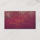 赤い輝エレガントく金ゴールド商店街 名刺 (正面)