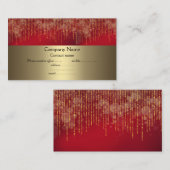 赤い輝エレガントく金ゴールド 名刺 (正面/裏面)