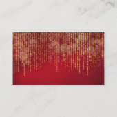赤い輝エレガントく金ゴールド 名刺 (裏面)