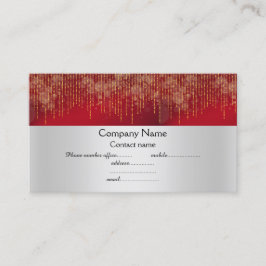 赤い輝エレガントく金ゴールド 名刺