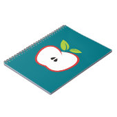 赤い輪郭と緑のリンゴ葉 ノートブック (左側)