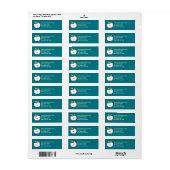 赤い輪郭と緑のリンゴ葉 ラベル (フルシート)