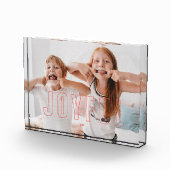 赤い輪郭の喜びのフォトブロック フォトブロック (右)