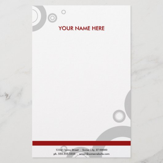 赤い輪 便箋 (正面)