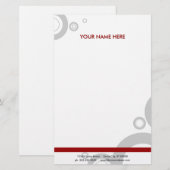 赤い輪 便箋 (正面/裏面)