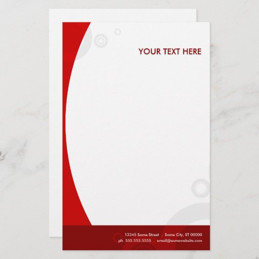 赤い輪 便箋 (正面/裏面)