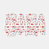 赤い輸送消防車エンジン旅団パターン フェイバーボックス (折り畳みなし)