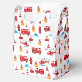 赤い輸送消防車エンジン旅団パターン フェイバーボックス (オープン)