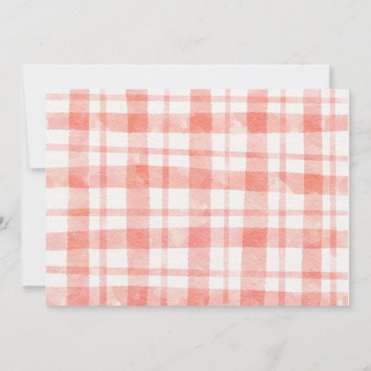 赤い農園動物の誕生日の写真サンキューカード 招待状 (裏面)