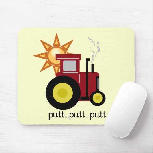 赤い農場トラクターのTシャツおよびギフト マウスパッド (マウス)