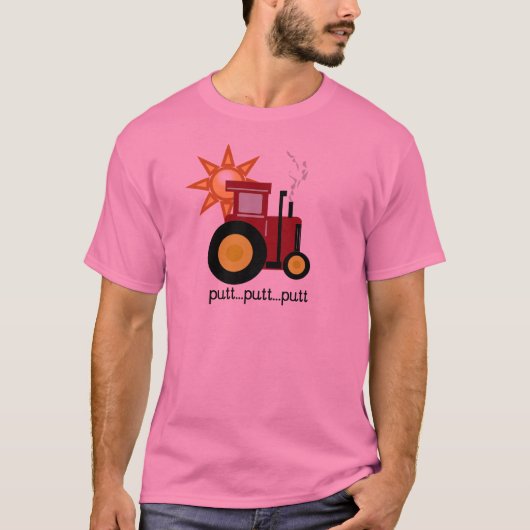 赤い農場トラクターのTシャツおよびギフト Tシャツ (正面)