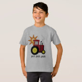 赤い農場トラクターのTシャツおよびギフト Tシャツ (正面フル)