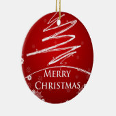 赤い近代美術のオーナメントのクリスマスツリー セラミックオーナメント (右)