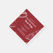 赤い近所のおもしろいブロック食品スナックパーティー スタンダードカクテルナプキン (角)