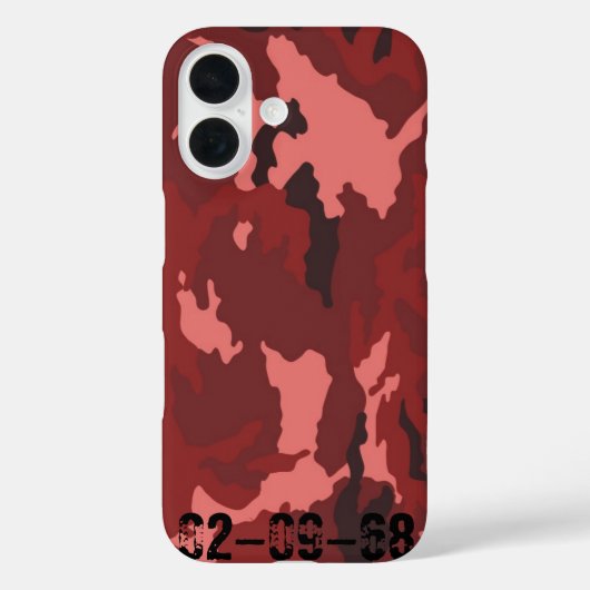 赤い迷彩パターン Case-Mate iPhoneケース (裏面)