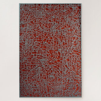 赤い迷路に青い ジグソーパズル