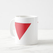 赤い逆三角形 コーヒーマグカップ (正面左)