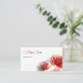 赤い透明な花 名刺 (スタンド正面)