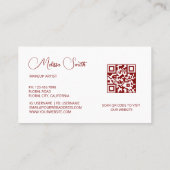 赤い透明な花 名刺 (裏面)